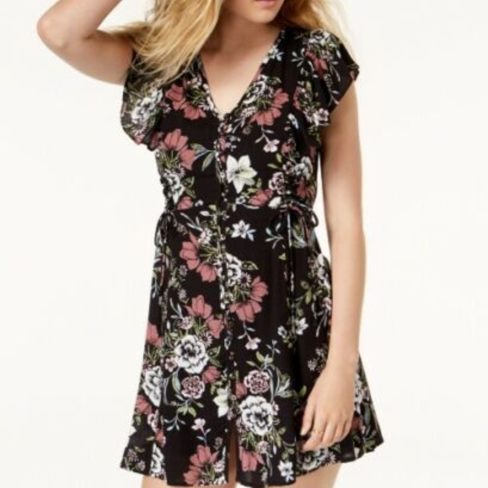 American Rag Juniors Lace-Up Fit & Flare Dress
